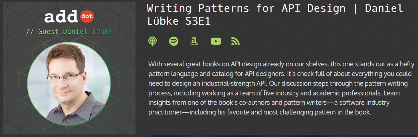 Patterns for API Design Cover and Highlights